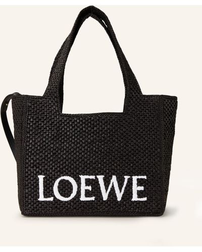 Loewe Shopper FONT TOTE MEDIUM - Schwarz