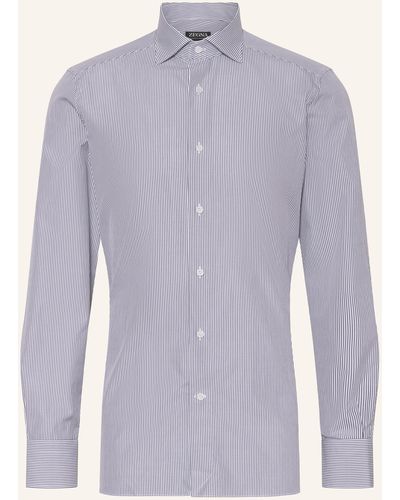 Zegna Hemd Regular Fit - Lila