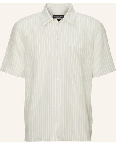 Marc O' Polo Kurzarm-Hemd Regular Fit mit Leinen - Weiß