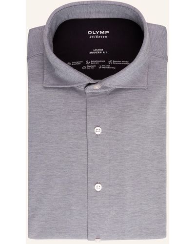 Olymp Jerseyhemd Luxor 24/Seven modern fit - Grau