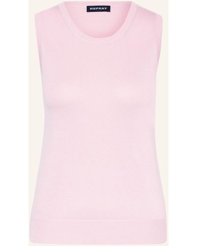 Repeat Cashmere Stricktop - Pink