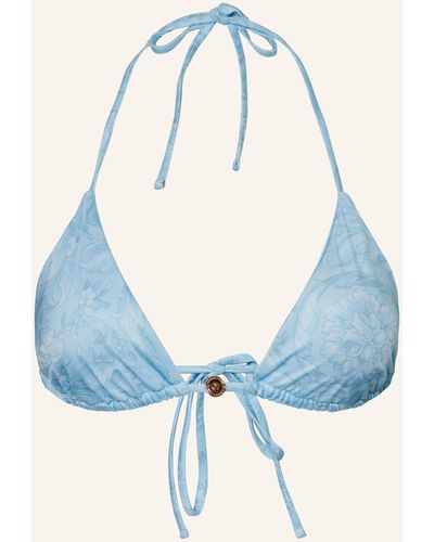 Versace Triangel-Bikini-Top - Blau