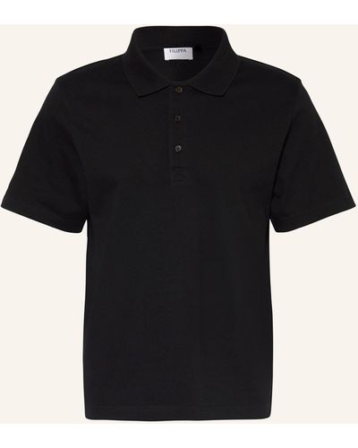 Filippa K Jersey-Poloshirt - Schwarz
