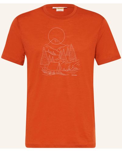 Icebreaker T-Shirt MERINO 150 TECH LITE III - Orange