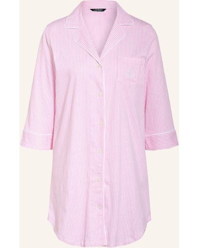 Lauren by Ralph Lauren Nachthemd mit 3/4-Arm - Pink