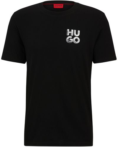 HUGO T-Shirt DETZINGTON241 Regular Fit - Schwarz