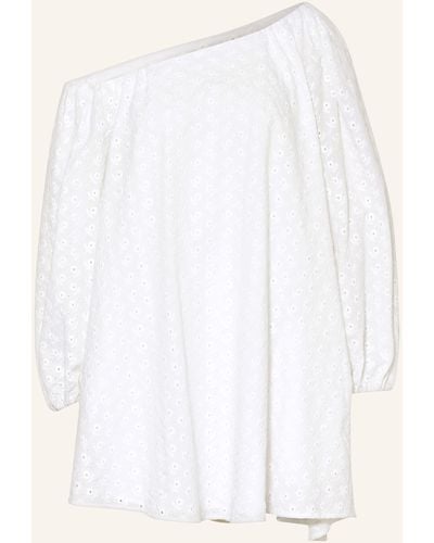 BERNADETTE One-Shoulder-Kleid RAQUEL aus Lochspitze - Weiß