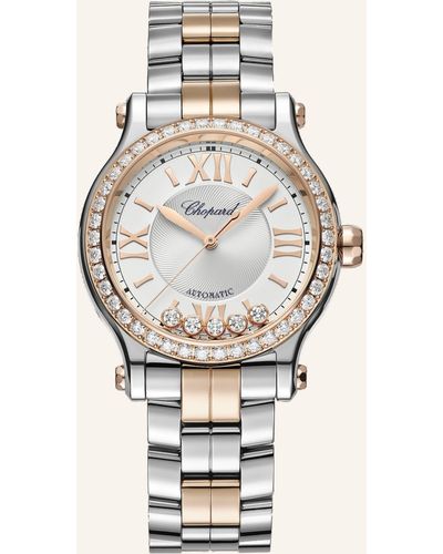 Chopard Uhr HAPPY SPORT Uhr mit 33 mm Gehäuse, Automatik, 18 Karat Roségold, Edelstahl und Diamanten - Mehrfarbig