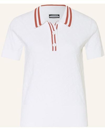J.Lindeberg Strick-Poloshirt - Weiß