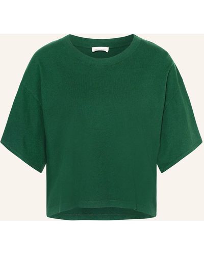 American Vintage Cropped-Shirt mit Leinen - Grün