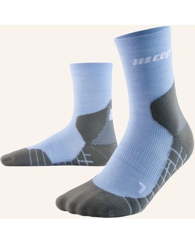 Cep Trekking-Socken LIGHT MERINO MID CUT Mit Kompression - Blau