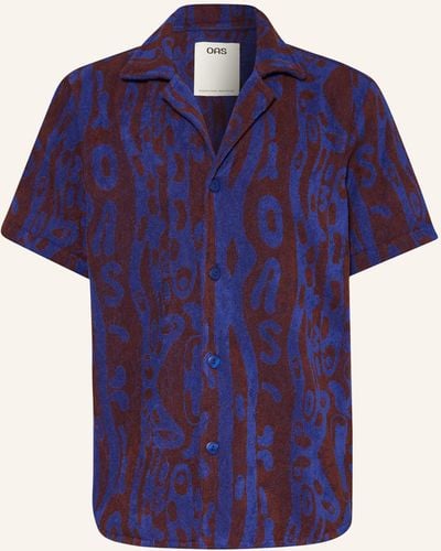 Oas Resorthemd THENARDS JIGGLE Comfort Fit aus Frottee - Blau