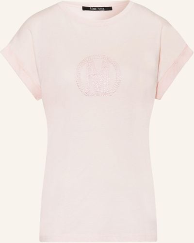 MARC AUREL T-Shirt mit Pailletten - Pink