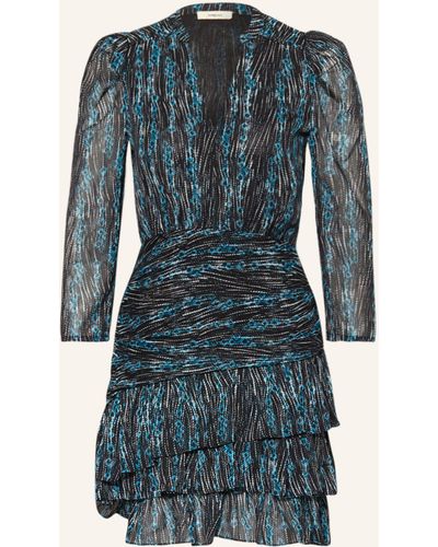 Suncoo Kleid CALISTE mit 3/4-Arm und Glitzergarn - Blau