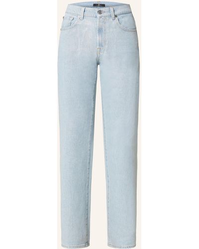 7 For All Mankind Straight Jeans - Blau