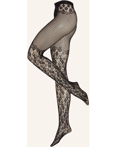 Wolford Netzstrumpfhose FLOWER LACE TIGHTS - Natur