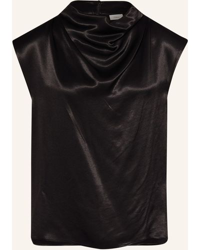 S.oliver Blusenshirt aus Satin - Schwarz