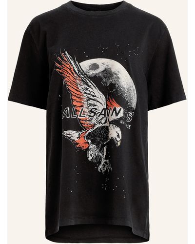 AllSaints T-Shirt STARDUST BOYFRIEND - Schwarz