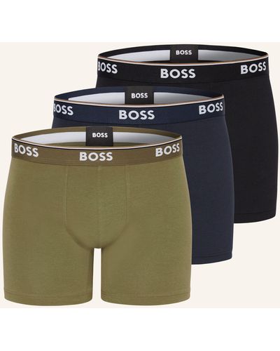 BOSS 3er-Pack Boxershorts - Grün