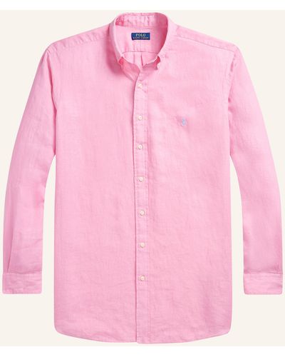 Ralph Lauren Leinenhemd Slim Fit - Pink