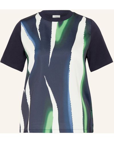 S.oliver Blusenshirt im Materialmix - Blau