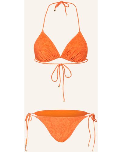 Etro Triangel-Bikini - Orange