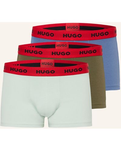 HUGO 3er-Pack Boxershorts - Rot