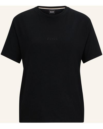 BOSS Regular-Fit T-Shirt aus Stretch-Jersey mit Logo-Stickerei - Schwarz
