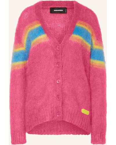 DSquared² Strickjacke mit Mohair - Pink