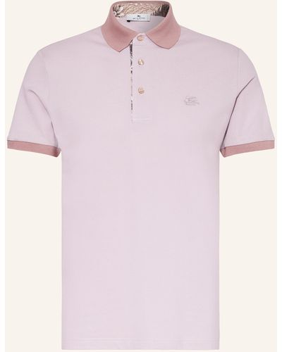 Etro Piqué-Poloshirt Slim Fit - Pink