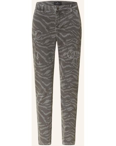 Monari Jeans mit Schmucksteinen - Grau