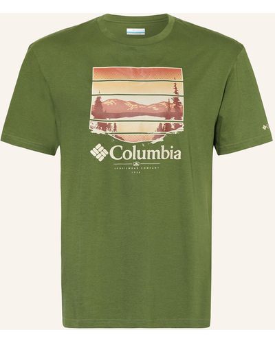 Columbia T-Shirt PATH LAKETM II - Grün