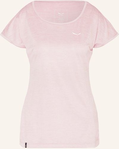 Salewa T-Shirt PUEZ MELANGE DRY'TON - Pink