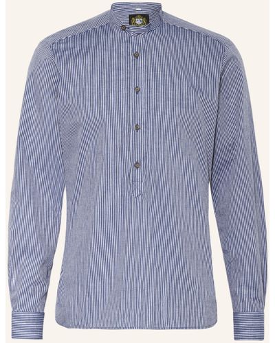 hammerschmid Trachtenhemd PFOAD Slim Fit mit Leinen - Blau