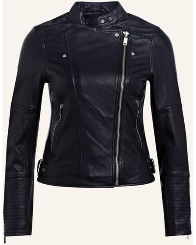 Reiss Lederjacke TALLIS - Schwarz