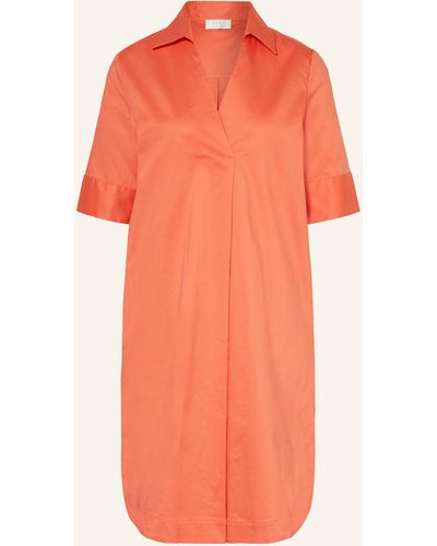 Ffc Hemdblusenkleid mit 3/4-Arm - Orange