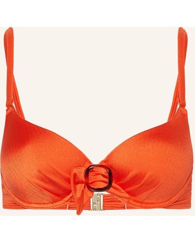 Cyell Bügel-Bikini-Top SATIN TOMATO - Orange