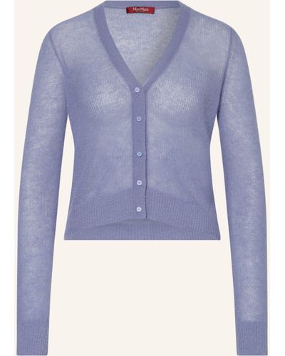 Max Mara Studio Strickjacke ACCORTA mit Mohair - Blau