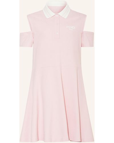 Fendi Piqué-Kleid mit Cut-outs - Pink