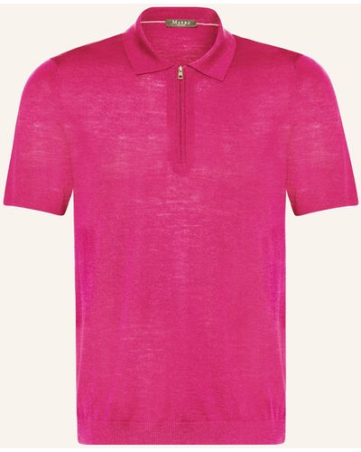 maerz muenchen Strick-Poloshirt aus Merinowolle - Pink