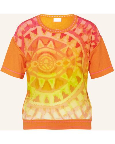 Sportalm T-Shirt im Materialmix - Orange