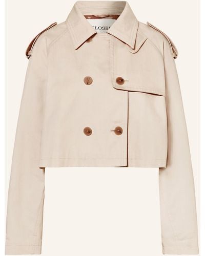 Closed Cropped-Trenchcoat - Natur