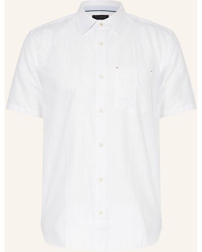Ted Baker Kurzarm-Hemd PALOMAS Regular Fit mit Leinen - Weiß