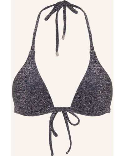 Beachlife Triangel-Bikini-Top SEA GLITTER mit Glanzgarn - Blau