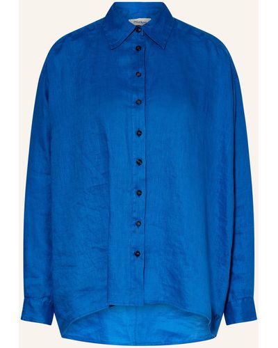 Ottod'Ame Hemdbluse aus Leinen - Blau