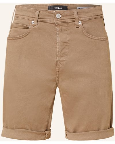 Replay Jeansshorts Tapered Fit - Natur