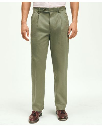 Brooks Brothers Two-pleat Chino Pants, Men's, Size W34 cotton Beige type Vintage Second Hand