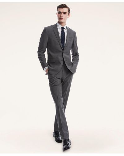 Brooks Brothers Milano Fit Two-button 1818 Suit - Gray