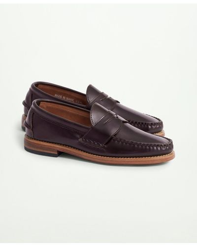 Brooks Brothers Rancourt Cordovan Pinch Penny Loafer - Brown