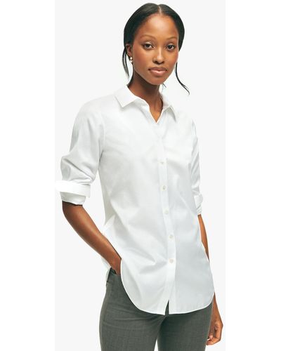Brooks Brothers Camisa Exclusiva X Thomas Mason Blanca De Algodón - Blanco